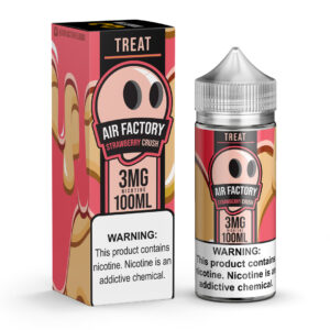 TREAT - STRAWBERRY CRUSH is a  fresh and sweet that will satisfy the taste buds. Flavor: Strawberry Pastry Nicotine Level: 0MG, 3MG, 6MG
